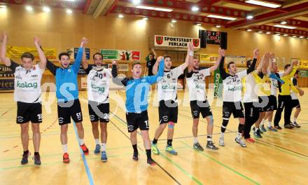 Handball Bundesliga. SC Ferlach gegen St. Poelten. Jubel Ferlach. Ferlach, am 5.5.2016.
Foto: Kuess 
---
pressefotos, pressefotografie, kuess, qs, qspictures, sport, bild, bilder, bilddatenbank