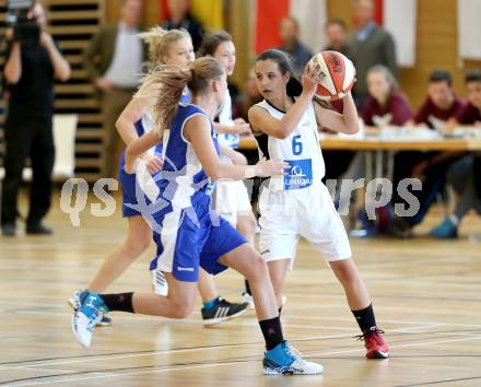 Basketball. Schuelerliga.  NMS Wolfsberg gegen Wien.  Sara Jakupovic (Wolfsberg). Villach, 28.4.2016.
Foto: Kuess
---
pressefotos, pressefotografie, kuess, qs, qspictures, sport, bild, bilder, bilddatenbank