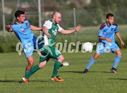 Fussball Unterliga Ost. Woelfnitz gegen Ludmannsdorf. Michael Schneider, (Woelfnitz), Jernej Smukavec (Ludmannsdorf). Woelfnitz, am 28.5.2016.
Foto: Kuess
---
pressefotos, pressefotografie, kuess, qs, qspictures, sport, bild, bilder, bilddatenbank