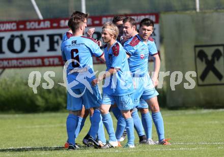 Fussball Unterliga Ost. Woelfnitz gegen Ludmannsdorf. Torjubel (Woelfnitz). Woelfnitz, am 28.5.2016.
Foto: Kuess
---
pressefotos, pressefotografie, kuess, qs, qspictures, sport, bild, bilder, bilddatenbank