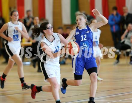 Basketball. Schuelerliga.  NMS Wolfsberg gegen Wien.  Berina Hrncic(Wolfsberg). Villach, 28.4.2016.
Foto: Kuess
---
pressefotos, pressefotografie, kuess, qs, qspictures, sport, bild, bilder, bilddatenbank