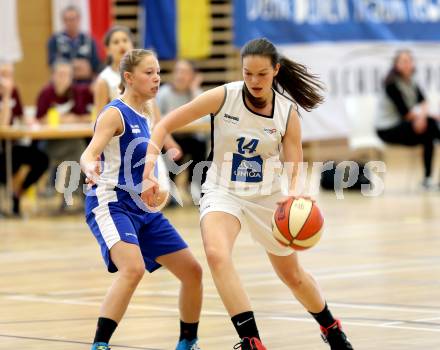 Basketball. Schuelerliga.  NMS Wolfsberg gegen Wien. Rebecca Wetschnig (Wolfsberg). Villach, 28.4.2016.
Foto: Kuess
---
pressefotos, pressefotografie, kuess, qs, qspictures, sport, bild, bilder, bilddatenbank