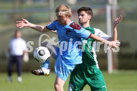 Fussball Unterliga Ost. Woelfnitz gegen Ludmannsdorf. David Tamegger, (Woelfnitz), Andreas Schawarz  (Ludmannsdorf). Woelfnitz, am 28.5.2016.
Foto: Kuess
---
pressefotos, pressefotografie, kuess, qs, qspictures, sport, bild, bilder, bilddatenbank