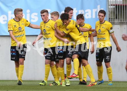 Fussball Regionalliga. SK Austria Klagenfurt gegen Allerheiligen. Torjubel Bastian Rupp (Allerheiligen). Klagenfurt, am 29.7.2016.
Foto: Kuess
---
pressefotos, pressefotografie, kuess, qs, qspictures, sport, bild, bilder, bilddatenbank