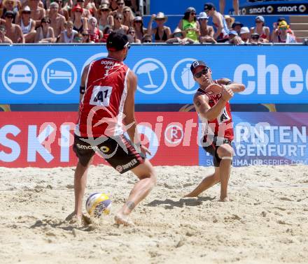 Beachvolleyball. Beach Volleyball Major Series.  Clemens DOPPLER, Alexander HORST (AUT). Klagenfurt, 29.7.2016.
Foto: Kuess
---
pressefotos, pressefotografie, kuess, qs, qspictures, sport, bild, bilder, bilddatenbank