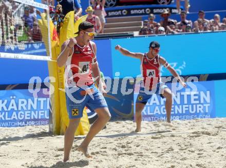 Beachvolleyball. Beach Volleyball Major Series. Martin ERMACORA, Moritz Bernd PRISTAUZ TELSNIGG (AUT). Klagenfurt, 29.7.2016.
Foto: Kuess
---
pressefotos, pressefotografie, kuess, qs, qspictures, sport, bild, bilder, bilddatenbank