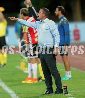 Fussball tipico Bundesliga. RZ Pellets WAC gegen SV Guntamatic Ried.  Trainer Christian Benbennek (Ried). Lavanttal Arena Wolfsberg, am 6.8.2016.
Foto: Kuess
---
pressefotos, pressefotografie, kuess, qs, qspictures, sport, bild, bilder, bilddatenbank
