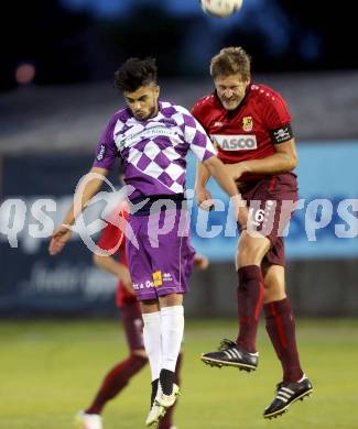 Fussball. Regionalliga. ATSV Wolfsberg gegen SK Austria Klagenfurt.  Florian Rabensteiner,  (Wolfsberg), Burak Yilmaz (Klagenfurt). Wolfsberg, 5.8.2016.
Foto: Kuess 
---
pressefotos, pressefotografie, kuess, qs, qspictures, sport, bild, bilder, bilddatenbank