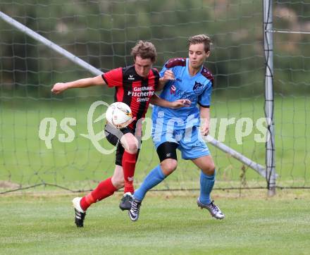 Fussball. Unterliga Ost. Sirnitz gegen Woelfnitz. Benjamin Reibnegger (Sirnitz), Michael Fick (Woelfnitz). Sirnitz, 30.7.2016.
Foto: Kuess
---
pressefotos, pressefotografie, kuess, qs, qspictures, sport, bild, bilder, bilddatenbank
