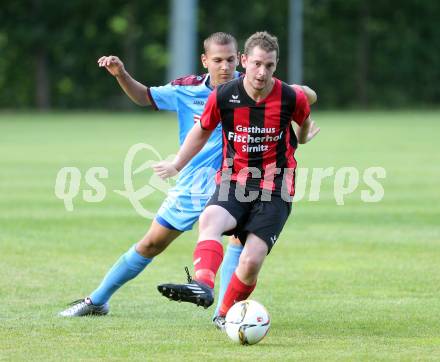 Fussball. Unterliga Ost. Sirnitz gegen Woelfnitz. Lukas Hasslauer (Sirnitz), Johannes Mederer (Woelfnitz). Sirnitz, 30.7.2016.
Foto: Kuess
---
pressefotos, pressefotografie, kuess, qs, qspictures, sport, bild, bilder, bilddatenbank