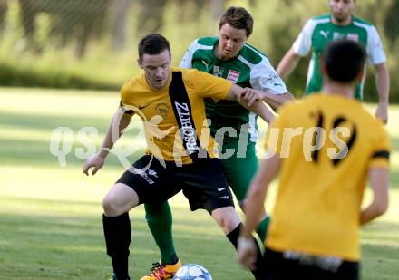 Fussball 1. Klasse B. Faakersee gegen Bad Bleiberg. Martin Tschernuth (Faakersee), Daniel Maier (Bad Bleiberg). Faakersee, am 7.8.2016.
Foto: Kuess
---
pressefotos, pressefotografie, kuess, qs, qspictures, sport, bild, bilder, bilddatenbank