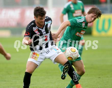 Fussball tipico Bundesliga. RZ Pellets WAC gegen SK Rapid Wien. Thomas Zuendel, (WAC), Ivan Mocinic  (Rapid). Lavanttal Arena Wolfsberg, am 21.8.2016.
Foto: Kuess
---
pressefotos, pressefotografie, kuess, qs, qspictures, sport, bild, bilder, bilddatenbank