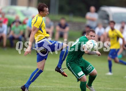 Fussball 1. Klasse C. Liebenfels gegen Donau. Mateo Grubor,  (Liebenfels),  Andreas Bernhard Schritliser (Donau). Liebenfels, am 20.8.2016.
Foto: Kuess
---
pressefotos, pressefotografie, kuess, qs, qspictures, sport, bild, bilder, bilddatenbank