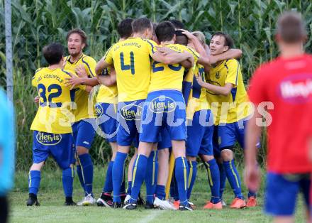 Fussball 1. Klasse C. Liebenfels gegen Donau. Torjubel  (Liebenfels). Liebenfels, am 20.8.2016.
Foto: Kuess
---
pressefotos, pressefotografie, kuess, qs, qspictures, sport, bild, bilder, bilddatenbank