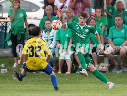 Fussball 1. Klasse C. Liebenfels gegen Donau. Christopher Karl Johann Gratzer,  (Liebenfels), Sebastian Michael Layroutz	 (Donau). Liebenfels, am 20.8.2016.
Foto: Kuess
---
pressefotos, pressefotografie, kuess, qs, qspictures, sport, bild, bilder, bilddatenbank