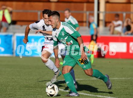 Fussball. Kaerntner Liga. SAK gegen Voelkermarkt. Zdravko Koletnik (SAK), Yosifov Svetlozar Angelov (Voelkermarkt). Klagenfurt, 26.8.2016.
Foto: Kuess
---
pressefotos, pressefotografie, kuess, qs, qspictures, sport, bild, bilder, bilddatenbank