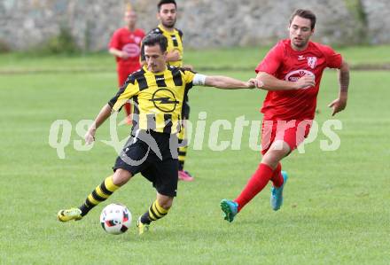 Fussball. 1. Klasse C. HSV gegen Glanegg. Rene Primig (HSV), Christopher Scheiber (Glanegg). Klagenfurt Lendorf, 17.9.2016,
Foto: Kuess
---
pressefotos, pressefotografie, kuess, qs, qspictures, sport, bild, bilder, bilddatenbank