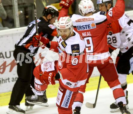 EBEL. Eishockey Bundesliga.  KAC gegen HC Orli Znojmo. Torjubel Ziga Pance,  (KAC). Klagenfurt, am 23.9.2016.
Foto: Kuess 
---
pressefotos, pressefotografie, kuess, qs, qspictures, sport, bild, bilder, bilddatenbank