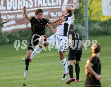 Fussball Kaerntner Liga. Koettmannsdorf gegen Feldkirchen. Philipp Gatti,  (Koettmannsdorf), Christoph Freithofnig (Feldkirchen). Koettmannsdorf, am 25.9.2016.
Foto: Kuess
---
pressefotos, pressefotografie, kuess, qs, qspictures, sport, bild, bilder, bilddatenbank