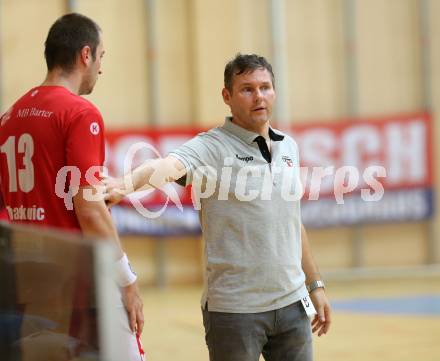 Handball HLA. SC Ferlach gegen HC Hard.  Trainer Severin Englmann (Hard). Ferlach, am 27.9.2016.
Foto: Kuess
---
pressefotos, pressefotografie, kuess, qs, qspictures, sport, bild, bilder, bilddatenbank
