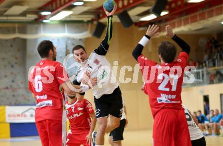 Handball HLA. SC Ferlach gegen HC Hard.  Nemanja Malovic, (Ferlach). Ferlach, am 27.9.2016.
Foto: Kuess
---
pressefotos, pressefotografie, kuess, qs, qspictures, sport, bild, bilder, bilddatenbank