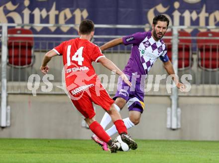 Fussball Regionalliga. SK Austria Klagenfurt gegen Stadl Paura. Sandro Zakany (Klagenfurt), Kevin Hinterberger (Stadl Paura). Klagenfurt, am 30.9.2016.
Foto: Kuess
---
pressefotos, pressefotografie, kuess, qs, qspictures, sport, bild, bilder, bilddatenbank