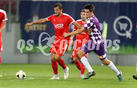 Fussball. Regionallliga. Austria Klagenfurt gegen ATSV Stadl-Paura. Ambrozije Soldo,  (Austria Klagenfurt), Haris Bukva (Stadl-Paura).  Klagenfurt, 30.9.2016.
Foto: Kuess
---
pressefotos, pressefotografie, kuess, qs, qspictures, sport, bild, bilder, bilddatenbank
