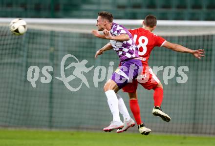 Fussball. Regionallliga. Austria Klagenfurt gegen ATSV Stadl-Paura. Bernhard Fucik, (Austria Klagenfurt), Matthias Felber  (Stadl-Paura).  Klagenfurt, 30.9.2016.
Foto: Kuess
---
pressefotos, pressefotografie, kuess, qs, qspictures, sport, bild, bilder, bilddatenbank