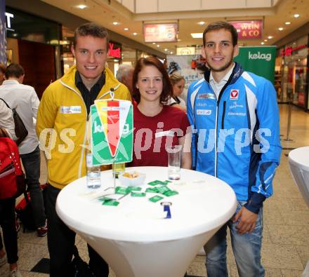 Sportlermeeting. Rafael Dobnik, Jutta Rath, Matthias Reiner. Klagenfurt, 30.9.2016.
Foto: Kuess 
---
pressefotos, pressefotografie, kuess, qs, qspictures, sport, bild, bilder, bilddatenbank