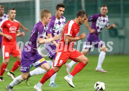 Fussball. Regionallliga. Austria Klagenfurt gegen ATSV Stadl-Paura. Florian Jaritz,  (Austria Klagenfurt), Haris Bukva (Stadl-Paura).  Klagenfurt, 30.9.2016.
Foto: Kuess
---
pressefotos, pressefotografie, kuess, qs, qspictures, sport, bild, bilder, bilddatenbank