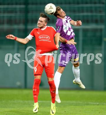 Fussball. Regionallliga. Austria Klagenfurt gegen ATSV Stadl-Paura. Christian Hayden, (Austria Klagenfurt), Mario Petter  (Stadl-Paura).  Klagenfurt, 30.9.2016.
Foto: Kuess
---
pressefotos, pressefotografie, kuess, qs, qspictures, sport, bild, bilder, bilddatenbank