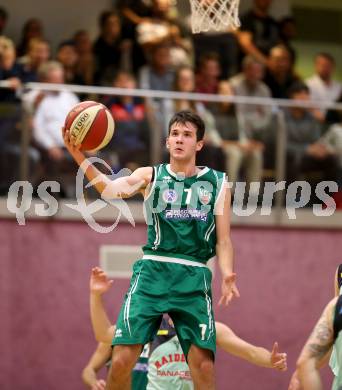 Basketball 2. Bundesliga. GD 1. Runde. Villach Raiders gegen KOS Celovec.  Peter Papic  (KOS). Villach, am 9.10.2016.
Foto: Kuess
---
pressefotos, pressefotografie, kuess, qs, qspictures, sport, bild, bilder, bilddatenbank