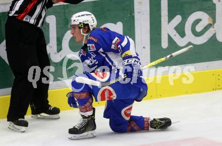 EBEL. Eishockey Bundesliga.  VSV gegen HC TWK Innsbruck Die Haie. Torjubel Christof Kromp (VSV), (Innsbruck). Villach, am 14.10.2016.
Foto: Kuess 
---
pressefotos, pressefotografie, kuess, qs, qspictures, sport, bild, bilder, bilddatenbank