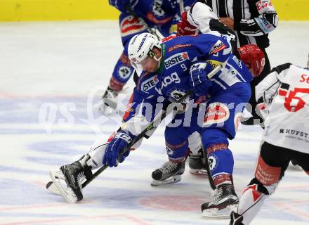 EBEL. Eishockey Bundesliga.  VSV gegen HC TWK Innsbruck Die Haie. Dustin Johner (VSV). Villach, am 14.10.2016.
Foto: Kuess 
---
pressefotos, pressefotografie, kuess, qs, qspictures, sport, bild, bilder, bilddatenbank