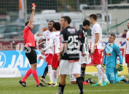 Fussball Bundesliga. RZ Pellets WAC gegen  FC Red Bull Salzburg.  Duje Caleta Car (Salzburg), Schiedsrichter Dominik Ouschan,. Wolfsberg, am 15.10.2016.
Foto: Kuess
---
pressefotos, pressefotografie, kuess, qs, qspictures, sport, bild, bilder, bilddatenbank