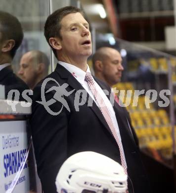 Eishockey AHL. Sky Alps Hockey League. KAC gegen Jesenice. Trainer Kirk Furey, Ryan Foster (KAC). Klagenfurt, am 18.10.2016.
Foto: Kuess

---
pressefotos, pressefotografie, kuess, qs, qspictures, sport, bild, bilder, bilddatenbank