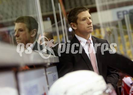 Eishockey AHL. Sky Alps Hockey League. KAC gegen Jesenice. Trainer Kirk Furey (KAC). Klagenfurt, am 18.10.2016.
Foto: Kuess

---
pressefotos, pressefotografie, kuess, qs, qspictures, sport, bild, bilder, bilddatenbank