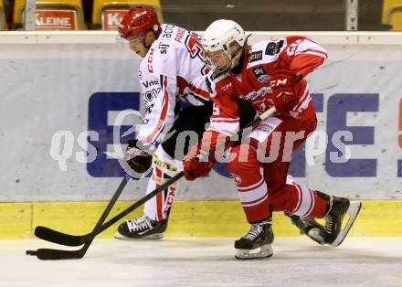 Eishockey AHL. Sky Alps Hockey League. KAC gegen Jesenice. Thimo Nickl, (KAC), Zan Jezovsek (Jesenice). Klagenfurt, am 18.10.2016.
Foto: Kuess

---
pressefotos, pressefotografie, kuess, qs, qspictures, sport, bild, bilder, bilddatenbank