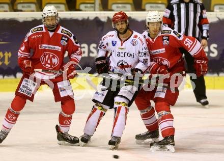 Eishockey AHL. Sky Alps Hockey League. KAC gegen Jesenice. Felix Zandonella, Martin Goritschnig,  (KAC). Klagenfurt, am 18.10.2016.
Foto: Kuess

---
pressefotos, pressefotografie, kuess, qs, qspictures, sport, bild, bilder, bilddatenbank