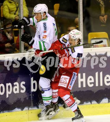 EBEL. Eishockey Bundesliga. KAC gegen HDD Olimpija Ljubljana. Marco Richter,  (KAC), Kristjan Cepon (Laibach). Klagenfurt, am 21.10.2016.
Foto: Kuess

---
pressefotos, pressefotografie, kuess, qs, qspictures, sport, bild, bilder, bilddatenbank