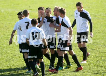 Fussball 2. Klasse E. Haimburg/Diex gegen Frantschach.  Torjubel (Haimburg/Diex). Haimburg, am 23.10.2016.
Foto: Kuess
---
pressefotos, pressefotografie, kuess, qs, qspictures, sport, bild, bilder, bilddatenbank