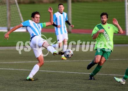 Fussball 2. KLasse D. Moosburg gegen Launsdorf. Christopher Malle, (Moosburg), Alen Cirikovic   (Launsdorf). Moosburg, am 22.10.2016.
Foto: Kuess
---
pressefotos, pressefotografie, kuess, qs, qspictures, sport, bild, bilder, bilddatenbank