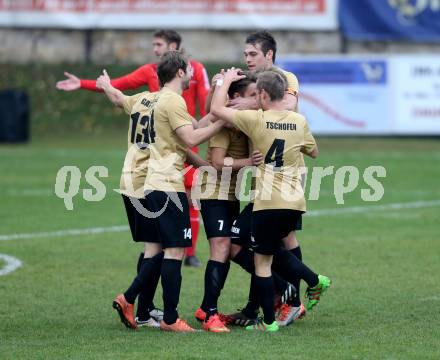 Fussball. Kaerntner Liga. Atus Ferlach gegen Koettmannsdorf. Torjubel Jakob Orgonyi (Koettmannsdorf). Ferlach, 5.11.2016.
Foto: Kuess
---
pressefotos, pressefotografie, kuess, qs, qspictures, sport, bild, bilder, bilddatenbank