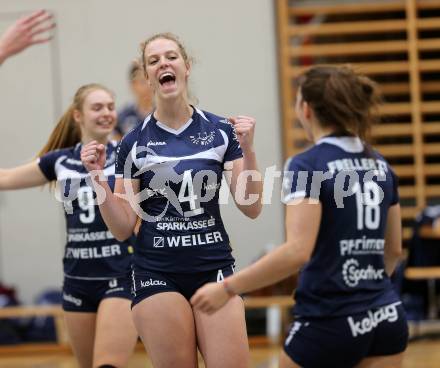 Volleyball. AVL 1. Bundesliga. ATSC KELAG Wildcats. Jubel Mueller Sabrina (Wildcats). Klagenfurt, 5.11.2015.
Foto: Kuess

---
pressefotos, pressefotografie, kuess, qs, qspictures, sport, bild, bilder, bilddatenbank