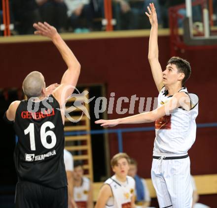 Basketball 2. Bundesliga. GD 5. Runde. Woerthersee Piraten gegen Mattersburg Rocks.  Volkan Oezdemir (Woerthersee Piraten), Hallett Corey (Mattersburg). Klagenfurt, am 5.11.2016.
Foto: Kuess
---
pressefotos, pressefotografie, kuess, qs, qspictures, sport, bild, bilder, bilddatenbank