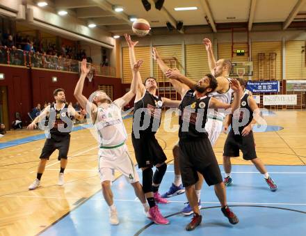 Basketball 2. Bundesliga. GD 6. Runde. KOS Celovec gegen Woerthersee Piraten. Ziga Erculj, Vjeran Soldo  (KOS Celovec), Christoph Gspandl, Daniel Gspandl (Woerthersee Piraten). Klagenfurt, am 12.11.2016.
Foto: Kuess
---
pressefotos, pressefotografie, kuess, qs, qspictures, sport, bild, bilder, bilddatenbank