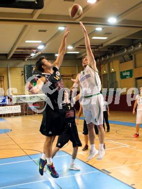 Basketball 2. Bundesliga. GD 6. Runde. KOS Celovec gegen Woerthersee Piraten. Ziga Erculj (KOS Celovec), Andreas Napokoj  (Woerthersee Piraten). Klagenfurt, am 12.11.2016.
Foto: Kuess
---
pressefotos, pressefotografie, kuess, qs, qspictures, sport, bild, bilder, bilddatenbank