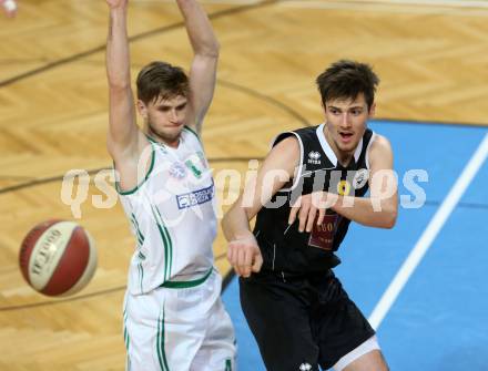 Basketball 2. Bundesliga. GD 6. Runde. KOS Celovec gegen Woerthersee Piraten. Ziga Erculj, (KOS Celovec), Christoph Gspandl (Woerthersee Piraten). Klagenfurt, am 12.11.2016.
Foto: Kuess
---
pressefotos, pressefotografie, kuess, qs, qspictures, sport, bild, bilder, bilddatenbank