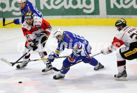 EBEL. Eishockey Bundesliga. VSV gegen	HC Orli Znojmo. Daniel Nageler, (VSV), Jakub Stehlik, Peter Pucher  (Znojmo). Villach, am 25.11.2016.
Foto: Kuess

---
pressefotos, pressefotografie, kuess, qs, qspictures, sport, bild, bilder, bilddatenbank