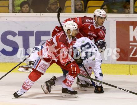 EBEL. Eishockey Bundesliga. KAC gegen 	Fehervar AV 19. Mitja Robar, Mark Popovic, (KAC), Janos Vas  (Alba Volan). Klagenfurt, am 27.11.2016.
Foto: Kuess

---
pressefotos, pressefotografie, kuess, qs, qspictures, sport, bild, bilder, bilddatenbank